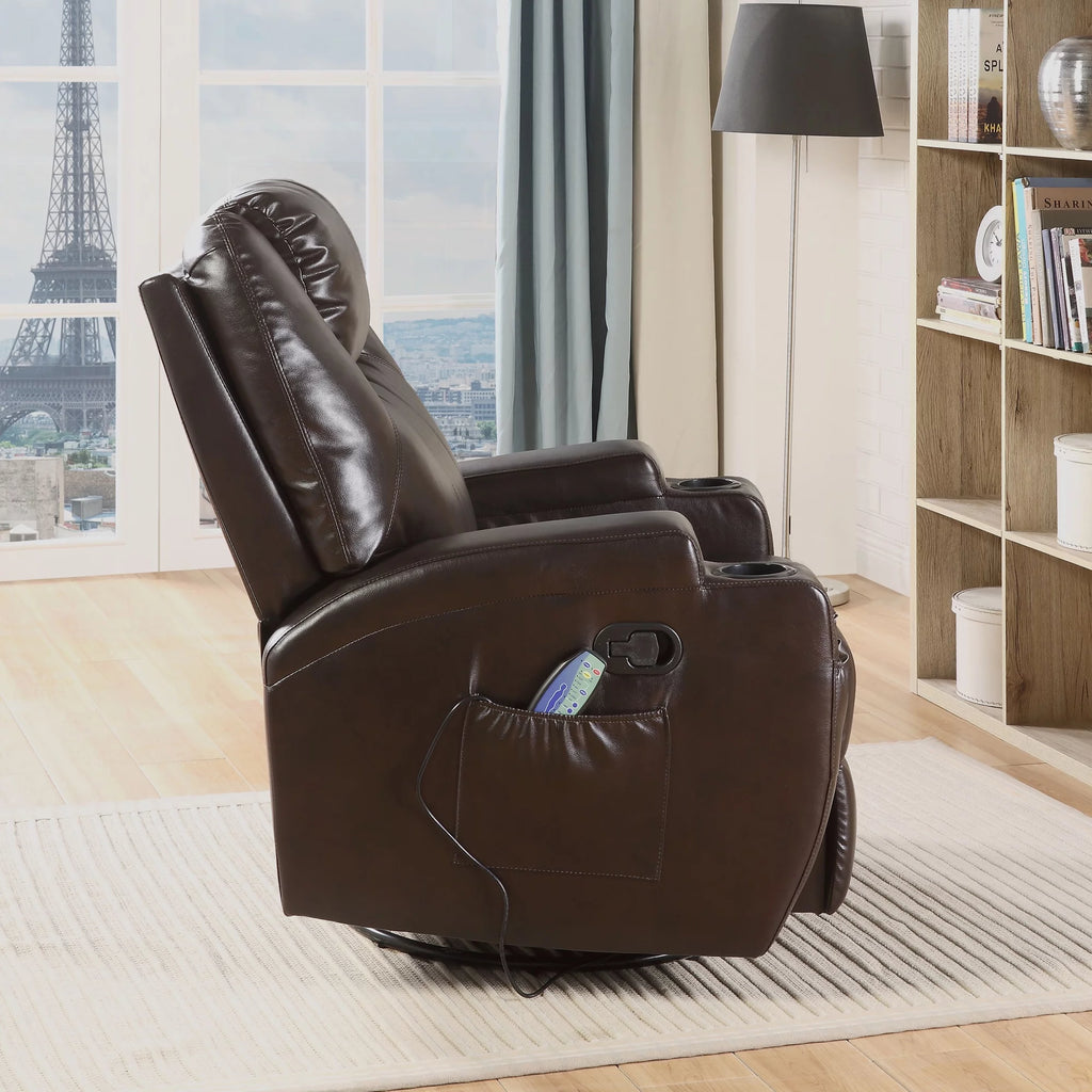 Brown Swivel Rocker Recliner J3169