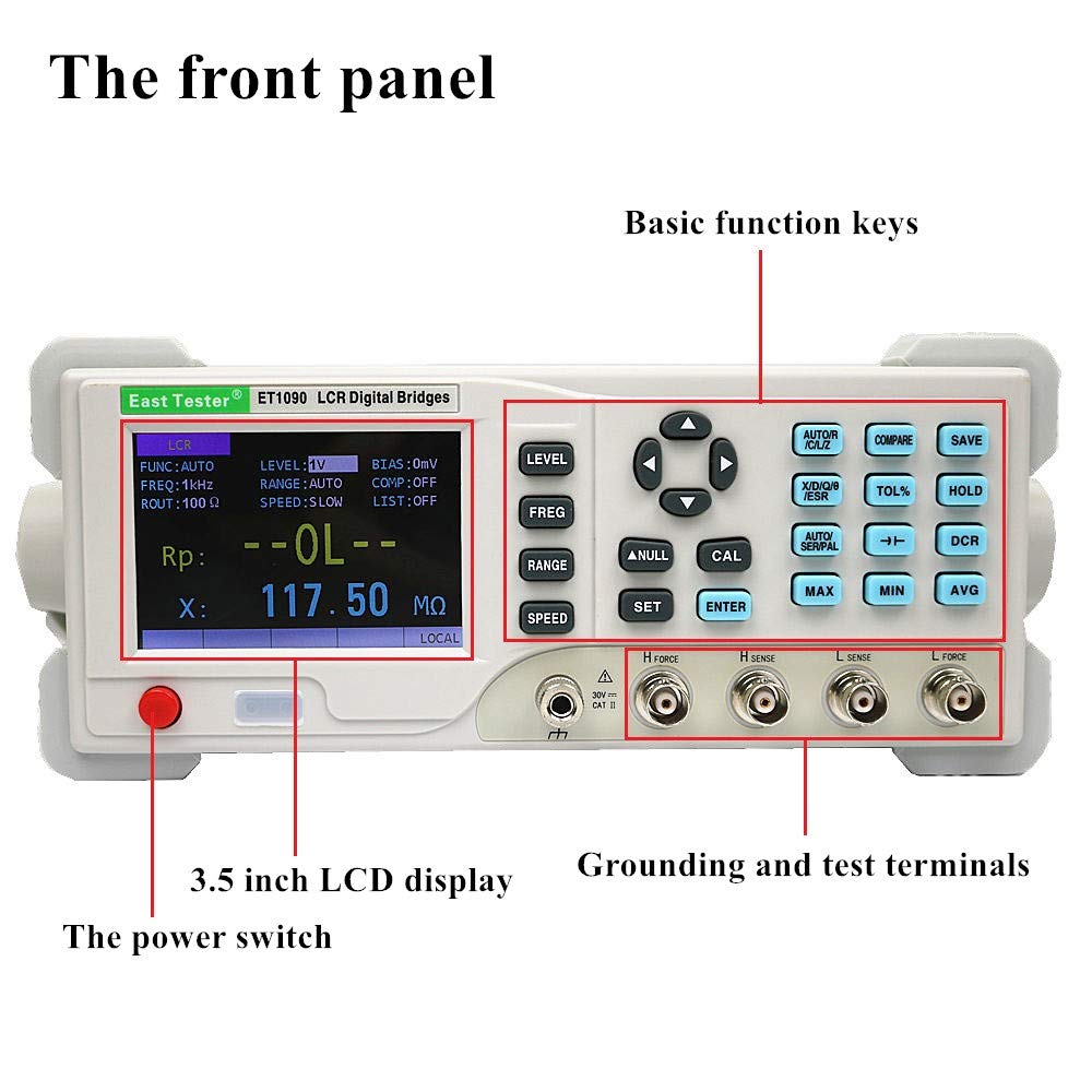Digital Bench LCR Meter Capacitance Resistance Inductance Measure O44795