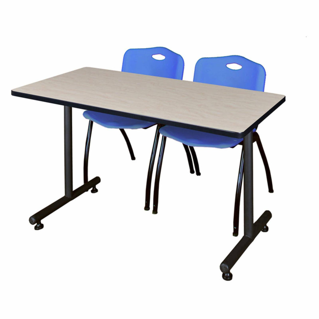 Maple Training Table & Black Stack Chairs F42055