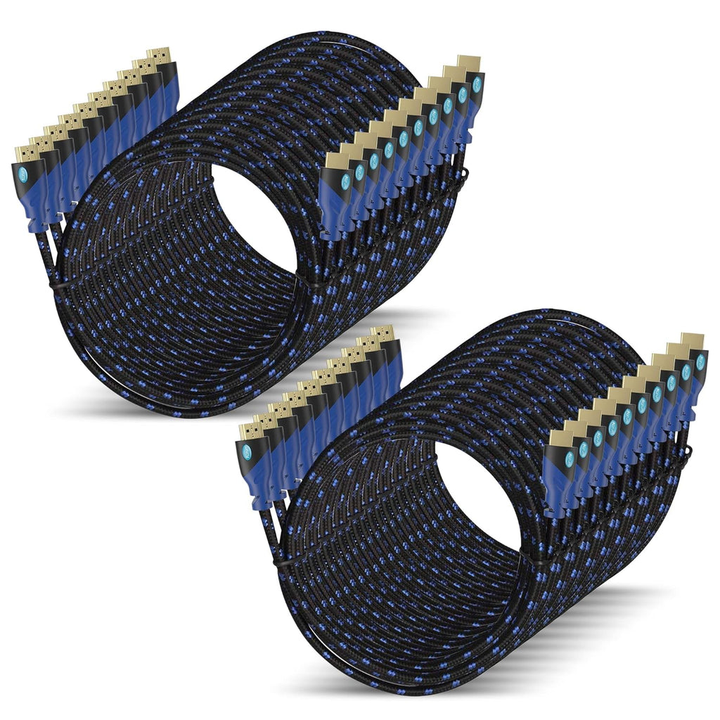 1.5 Ft Braided HDMI Cable with Ethernet, 5 Pack P8959