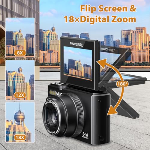 4K 64MP Digital Camera with 18X Zoom X718464