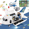Airplane Toy with Fire Truck Cars and Play Mat F143449