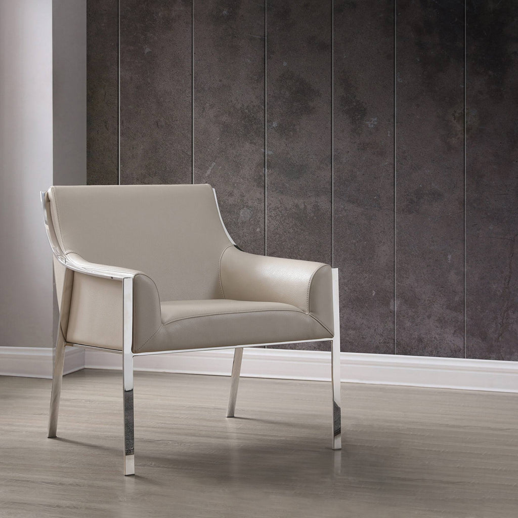 Taupe Leather Leisure Armchair P4654