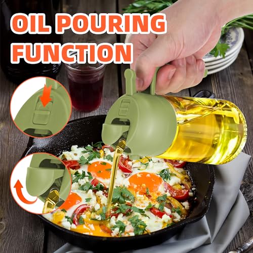 2Pcs Black 2-in-1 Oil Dispenser and Sprayer 470ml A5627