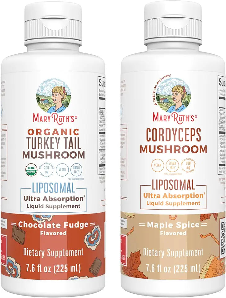 Chocolate Fudge Turkey Tail & Maple Spice Cordyceps Mushroom Liposomals D49684