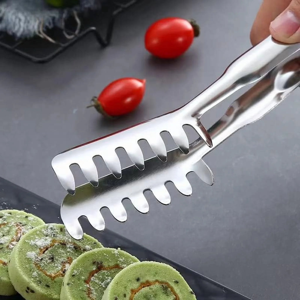 2-Piece Stainless Steel Spaghetti Set with Tongs, 12 Inch B408022