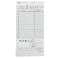 Carbon Backed Guest Check Board - 2 Part Green, 15 Line, 4.20 x 8.25 inch - 2500 per CASE H71867