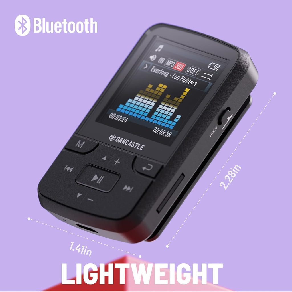 8GB MP3 Player with Bluetooth, FM Radio, Micro SD Slot, Pack of 2 X699