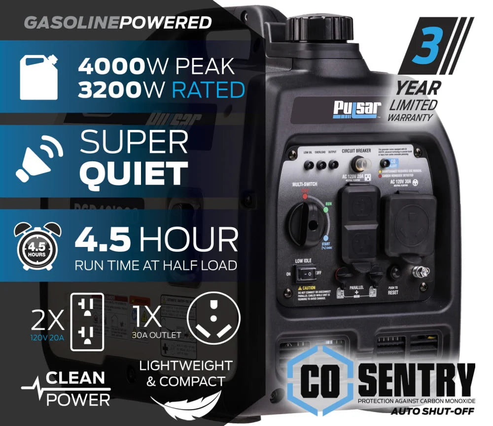 4000-Watt Super Quiet Gas Powered Inverter Generator E806