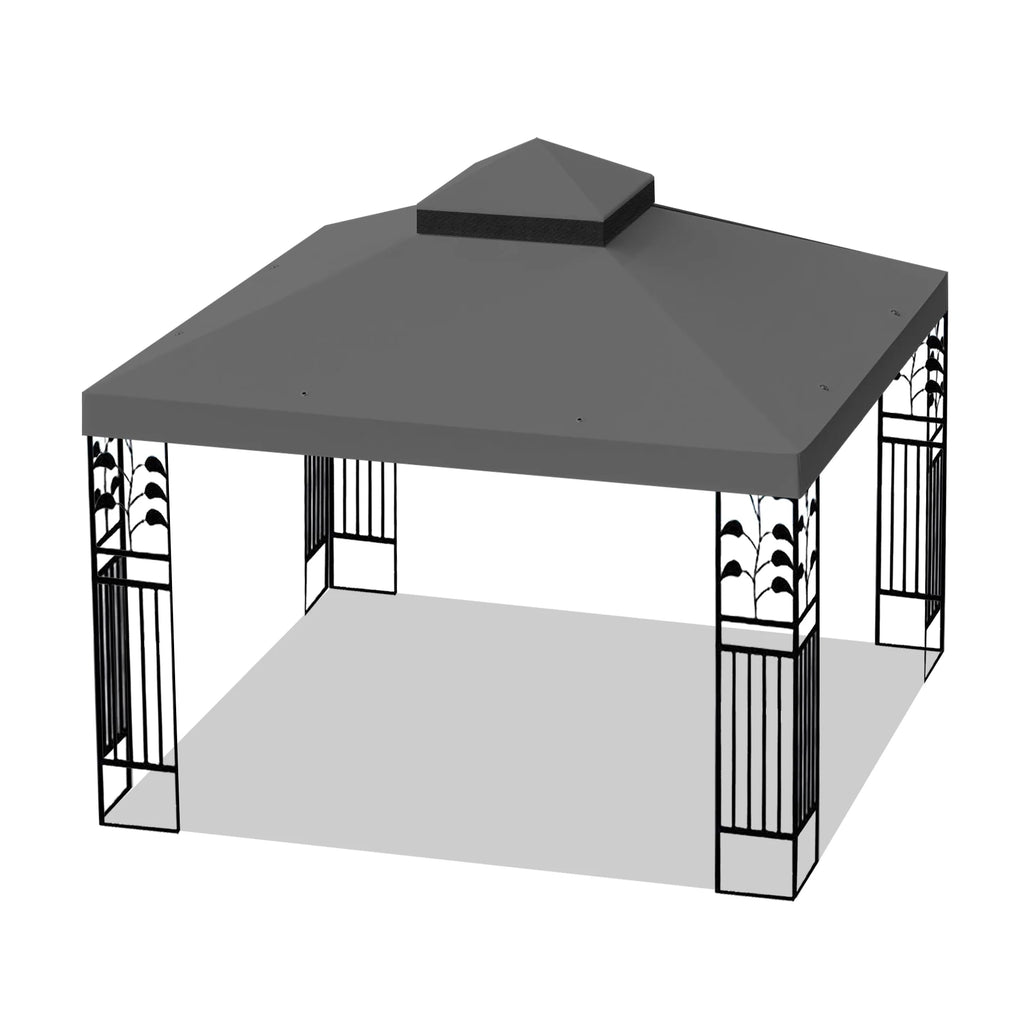 10x10 Ft Double Tiered Gazebo Replacement Canopy Top Cover Only H4072