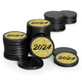 84 Pcs Candy Party Favors Chocolate Coins with Black Foil Y876