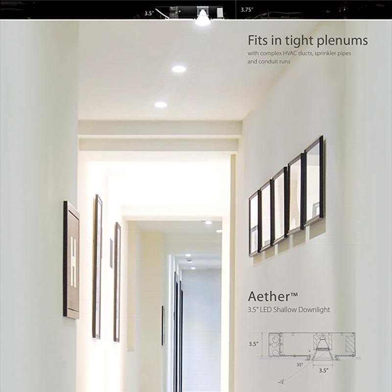White Square Trim with LED Light Engine B4174