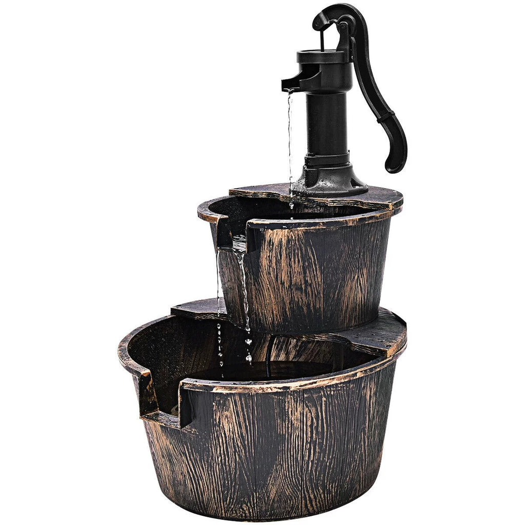 2 Tier Barrel Water Fountain Q4774