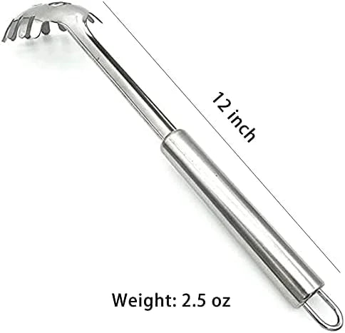 2-Piece Stainless Steel Spaghetti Set with Tongs, 12 Inch B408022