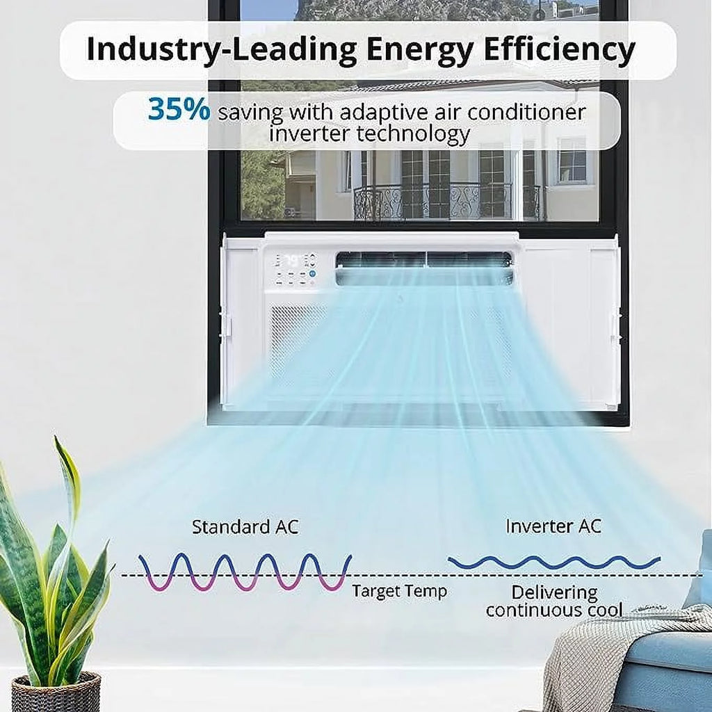 8,000 BTU Smart Window Air Conditioner with Remote Control L3968