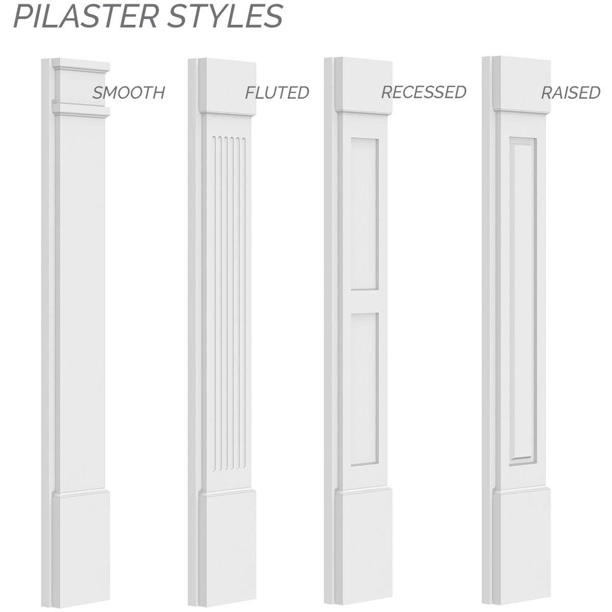 Two Equal Raised Panel PVC Pilaster T672