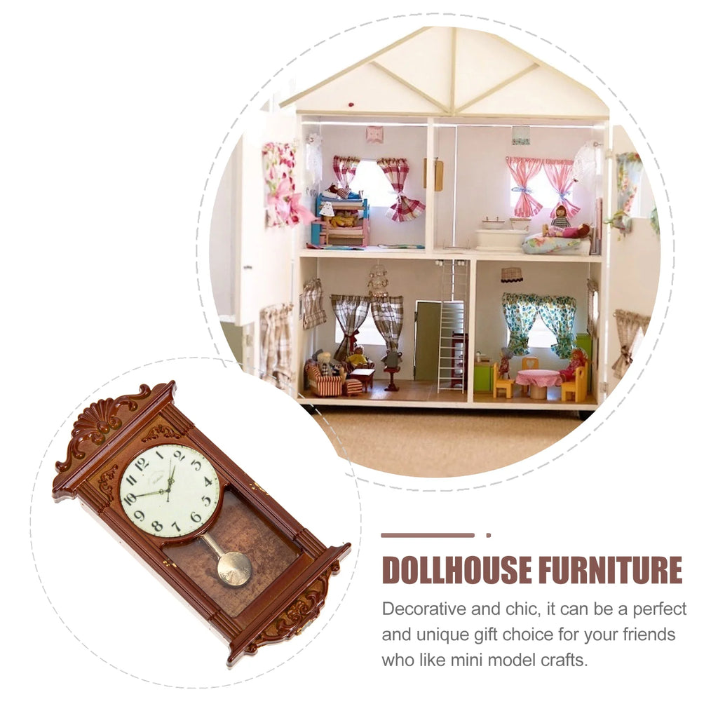 Vintage Metal Miniature Dollhouse Clock Z93711