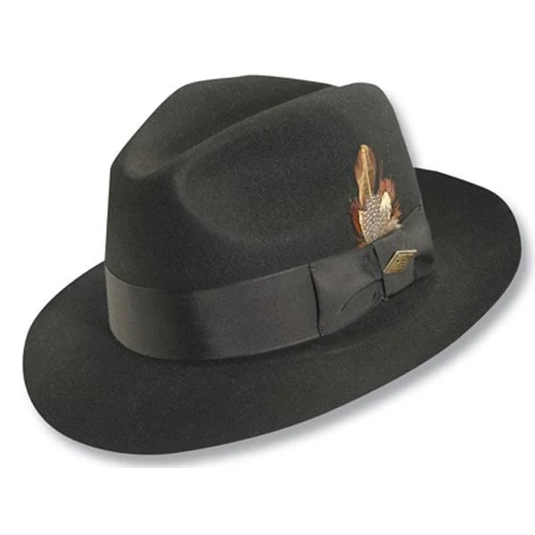Navy Wool Fedora Hat T617130