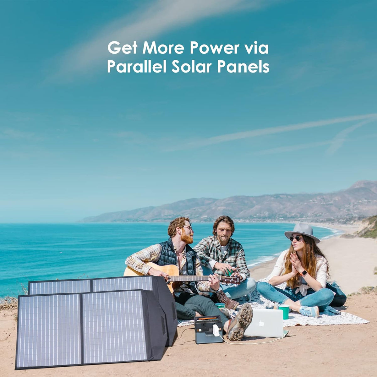 300W Portable Power Station with Solar Panel 100W, 288Wh Solar Generator R4131