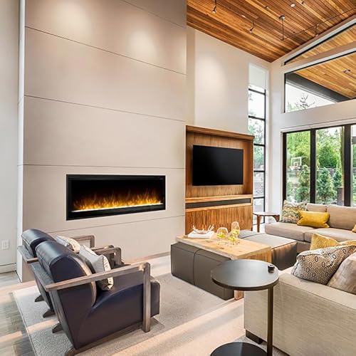 36 Inch Slim Linear Electric Fireplace with Remote A449050