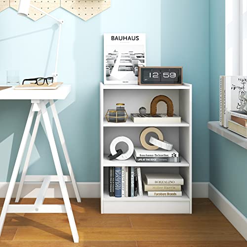 Black 3 Shelf Bookcase with Adjustable Shelves N985