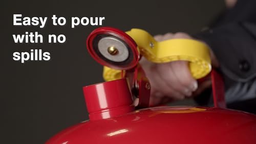 5 Gallon Red Galvanized Steel Safety Gas Can with Flame Arrester and Self-Closing Lid H28558