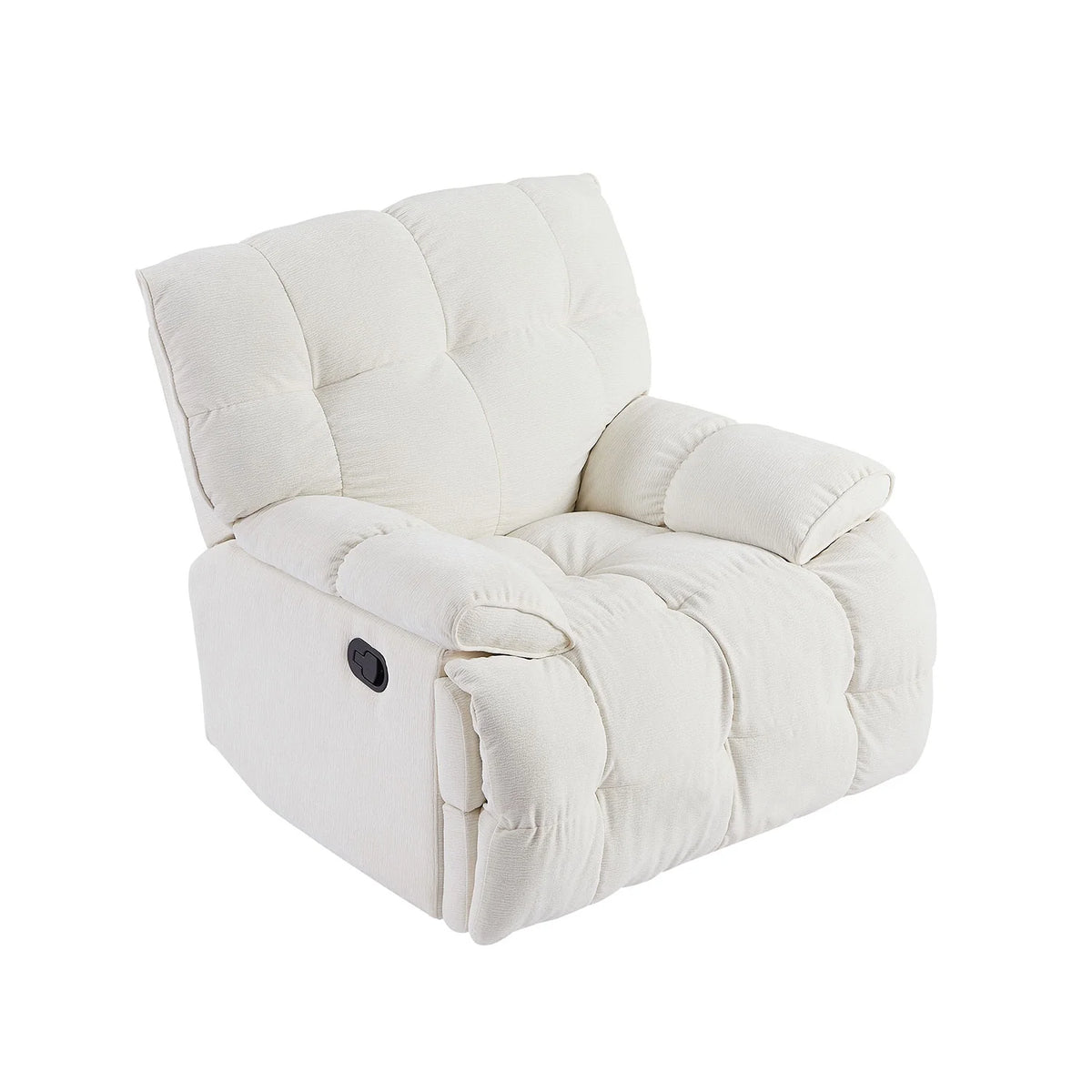 Cream Fabric Reclining Chair O43336