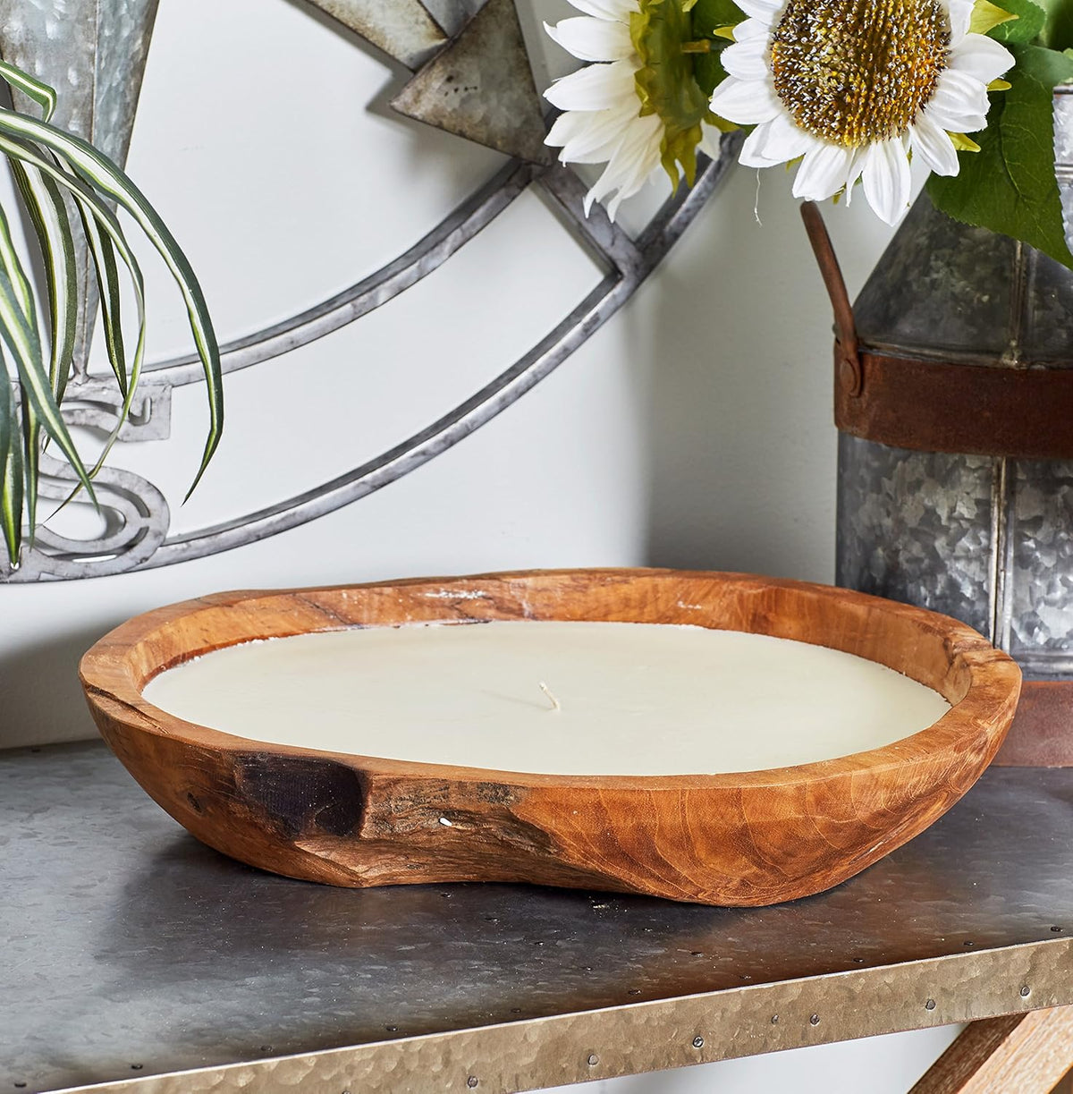Brown/White Candle Pack of 2 J30471