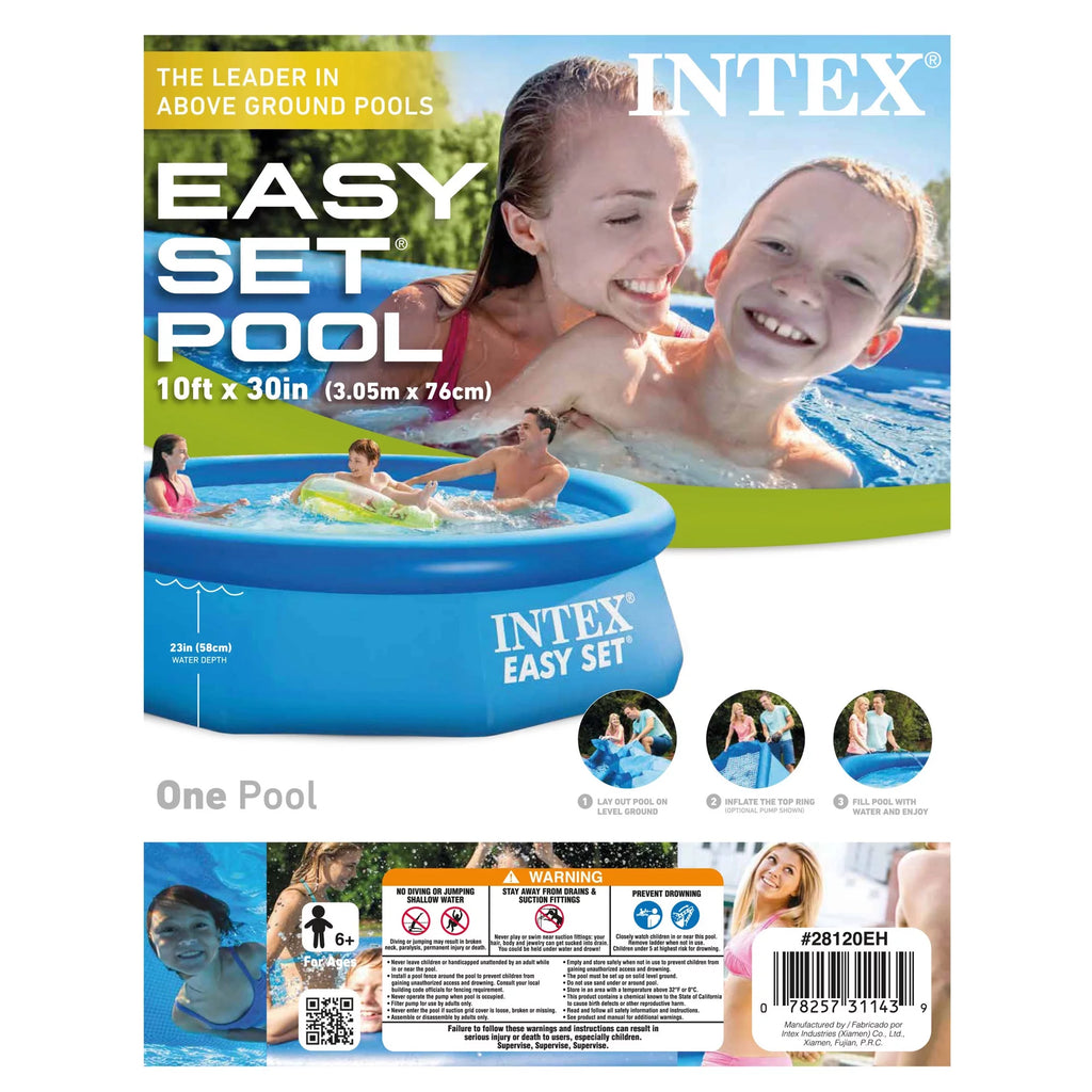 Inflatable Round Swimming Pool & Debris Cover N805851