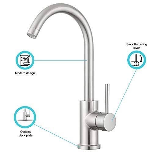 Satin Nickle RV Kitchen Faucet E105