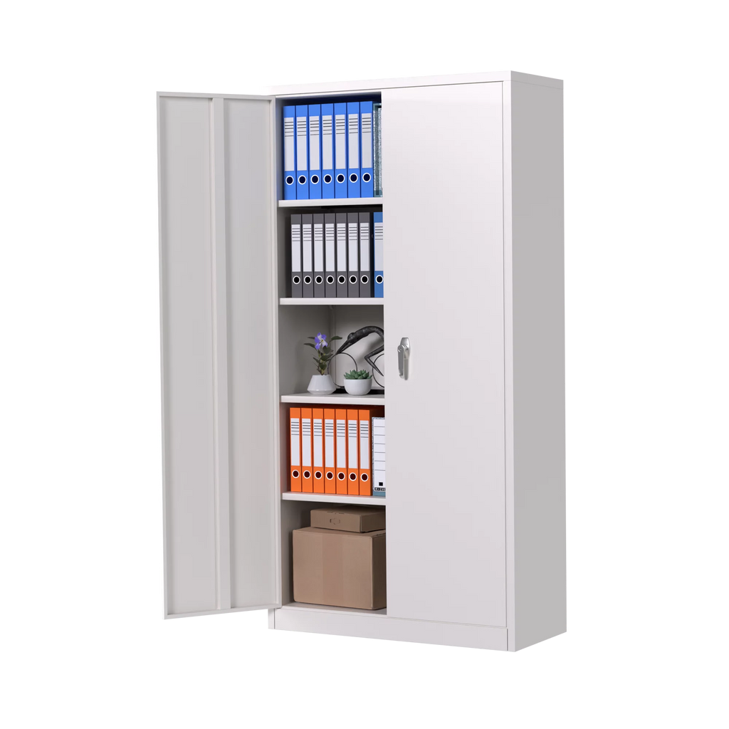 Metal Storage Cabinets with 4 Adjustable Shelves & 2 Locking Doors E461600