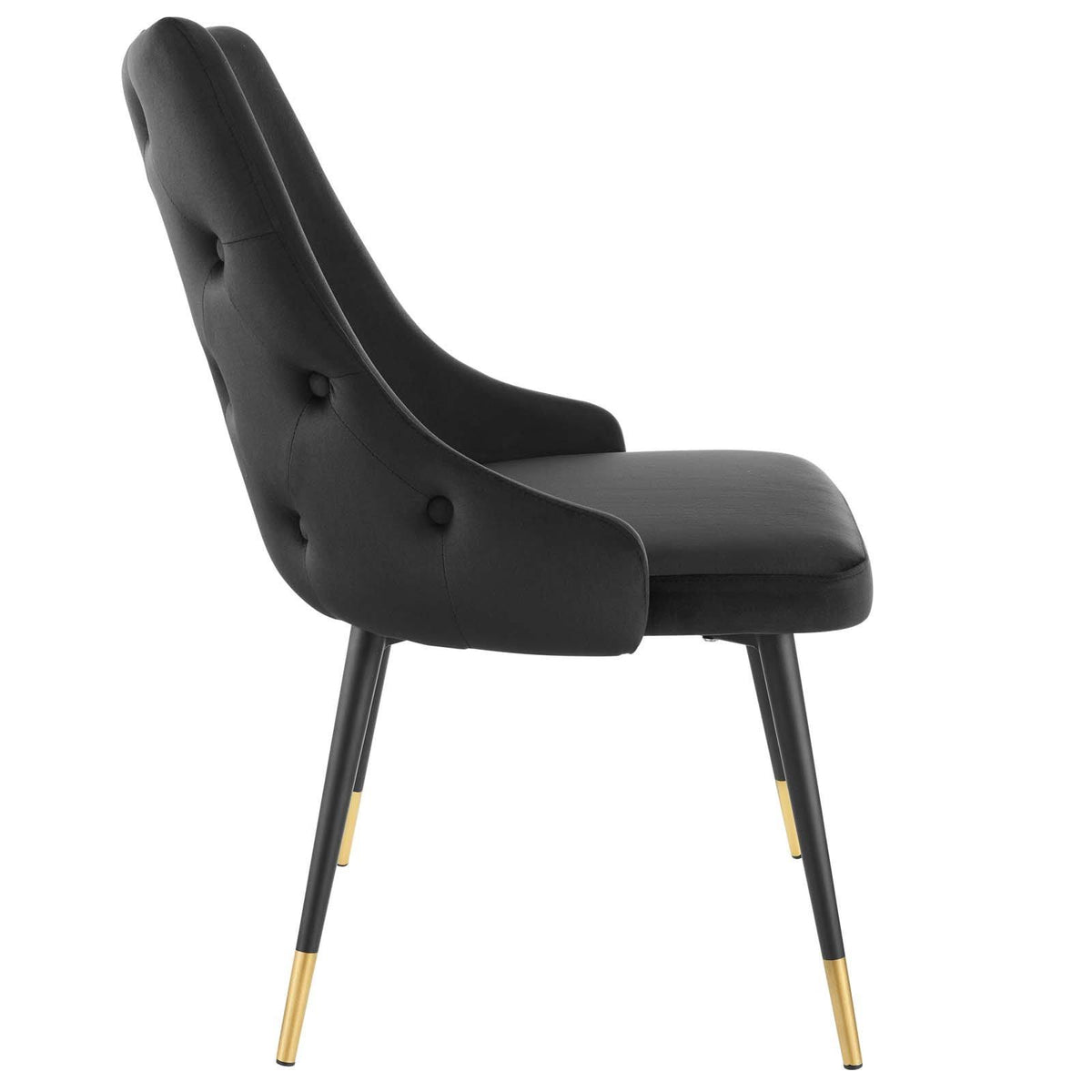Navy Tufted Velvet Dining Side Chair A466