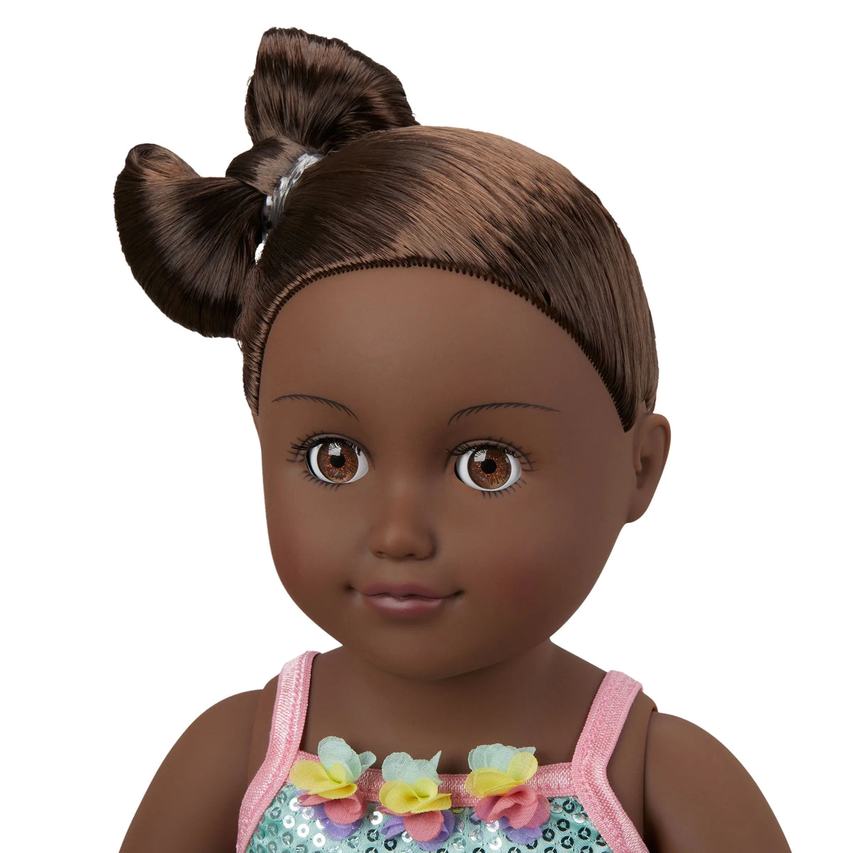 18 inch Posable Doll with Brown Eyes I31726
