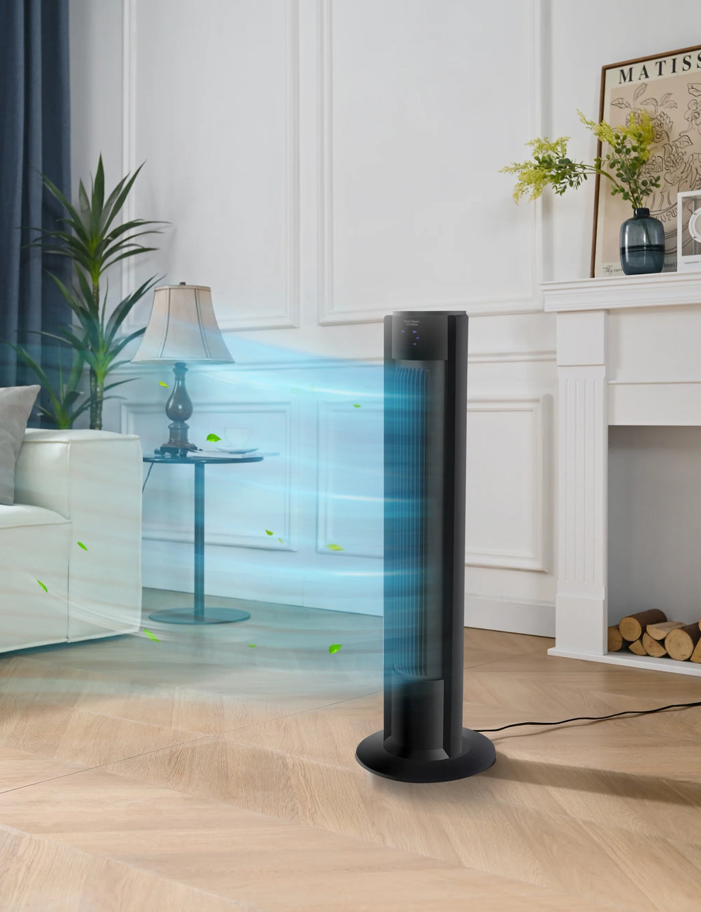 White 3-Speed Tower Fan S727