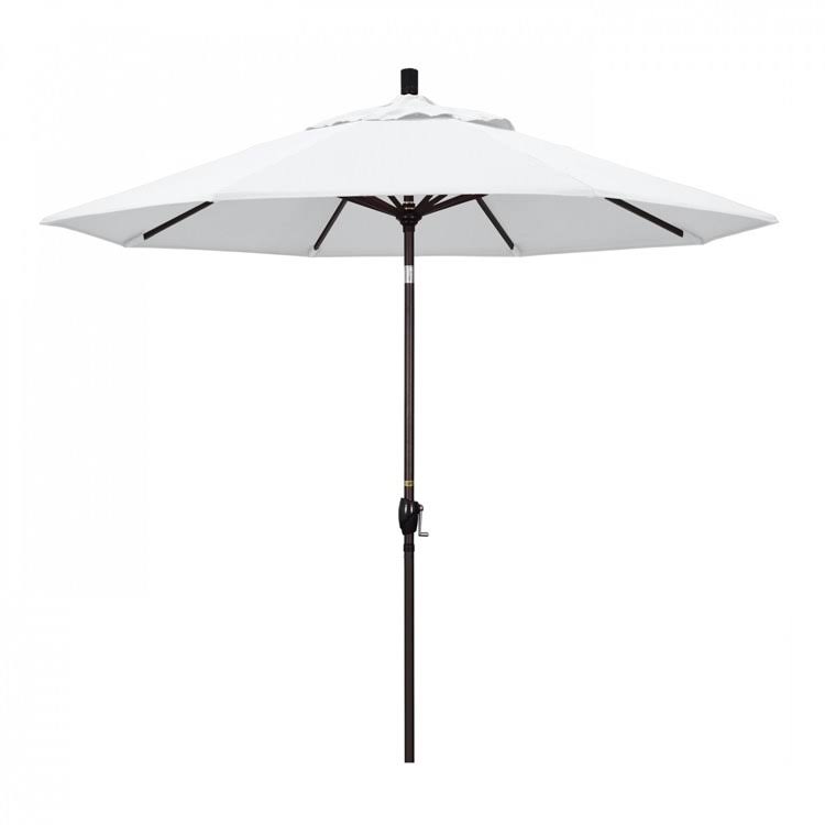 9' Patio Umbrella with Aluminum Pole Push Button Tilt Crank Lift Y85452