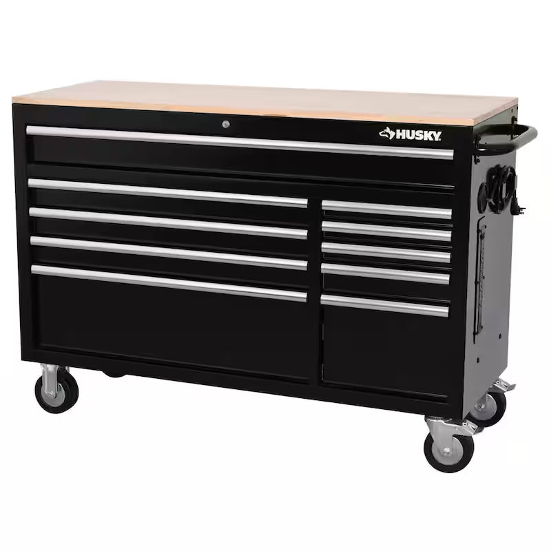 Black Mobile Workbench Cabinet G663