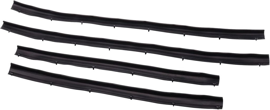 4Pcs Rubber Felt Door Seal Weatherstrip Trim for Ford F250 F350 F450 F550 Super Duty Crew Cab 1999-2016 Pack of 2 P903