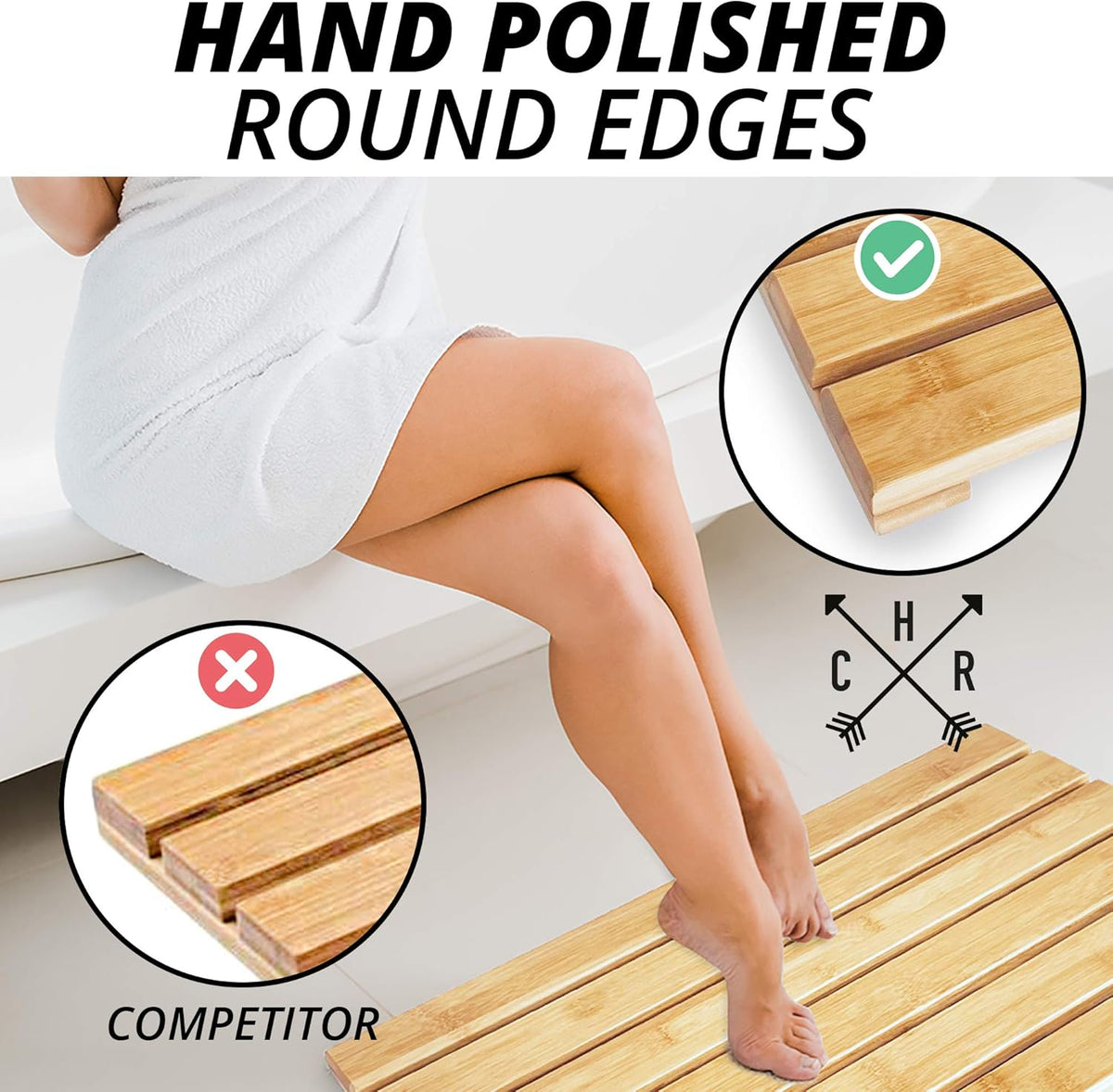Bamboo Bath Mat Pack of 2 O532806