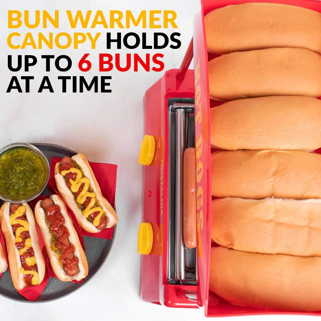 Hot Dog Roller and Bun Warmer, 8 Hot Dog and 6 Bun Capacity H657311