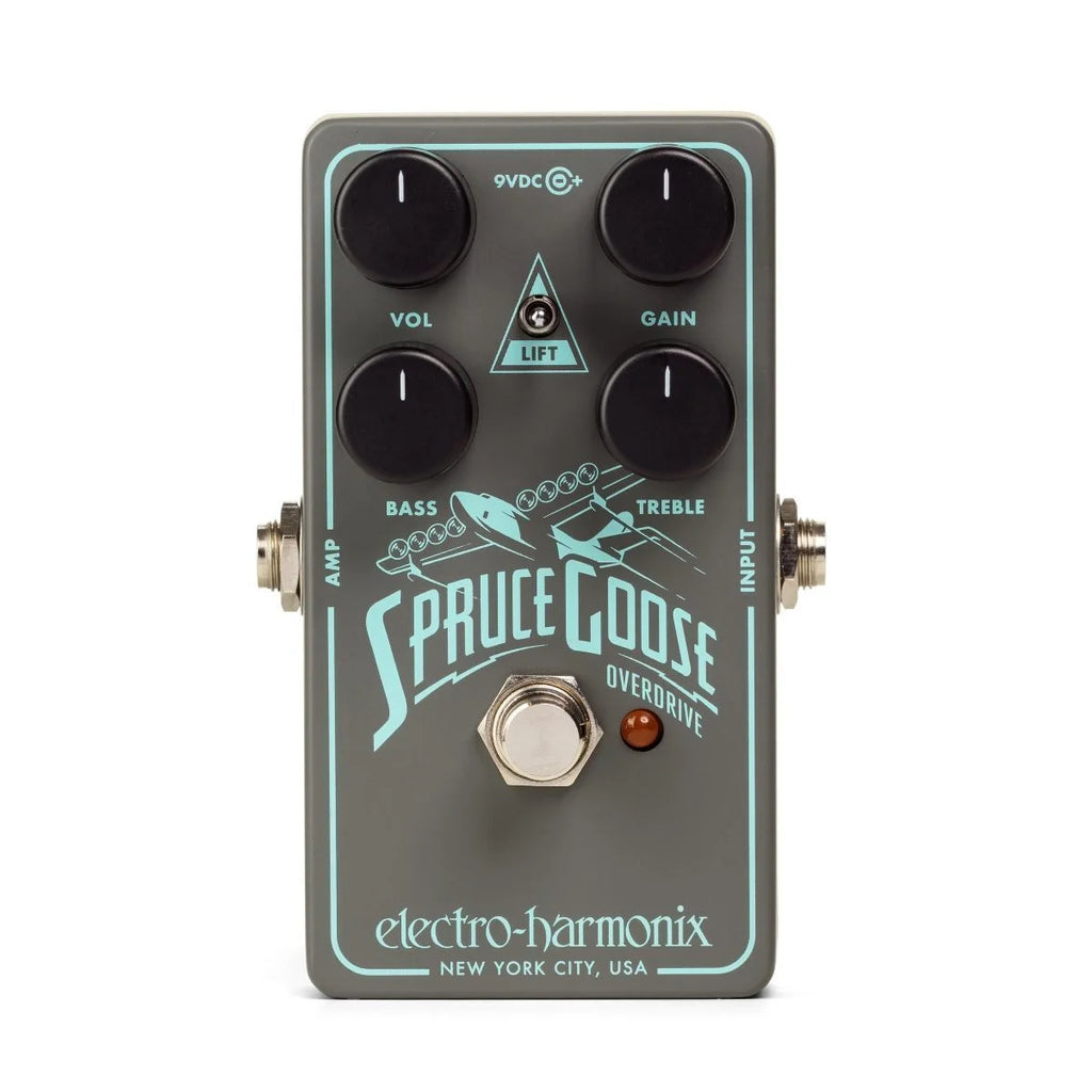 Grey and Teal Overdrive Effects Pedal C29772
