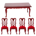 Miniature Wooden Dollhouse Dining Chair Set U659350