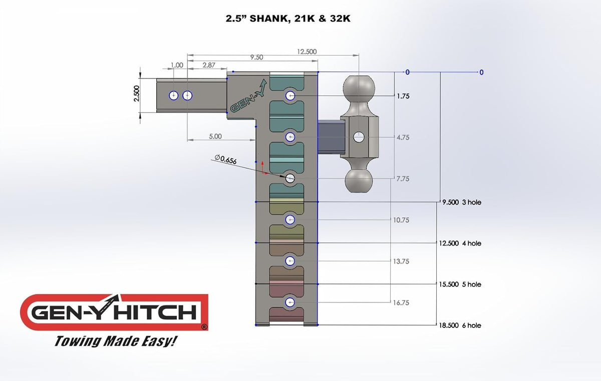 Drop Hitch 3" Receiver Class V 32,000lb Towing Hitch with Dual Hitch Ball, Pintle Lock & 2 3/4" Hitch Pins N1581