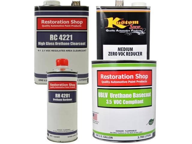 Rock Moss Green Gallon Low VOC Urethane Basecoat Clearcoat Car Auto Paint Kit A91366