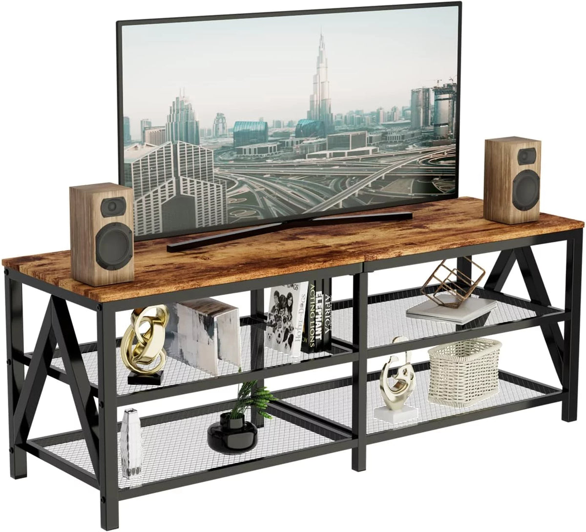 60 65 Inch 3-Tier TV Stand with Metal Frame K122