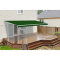 Motorized Retractable Patio Awning, Green N2053