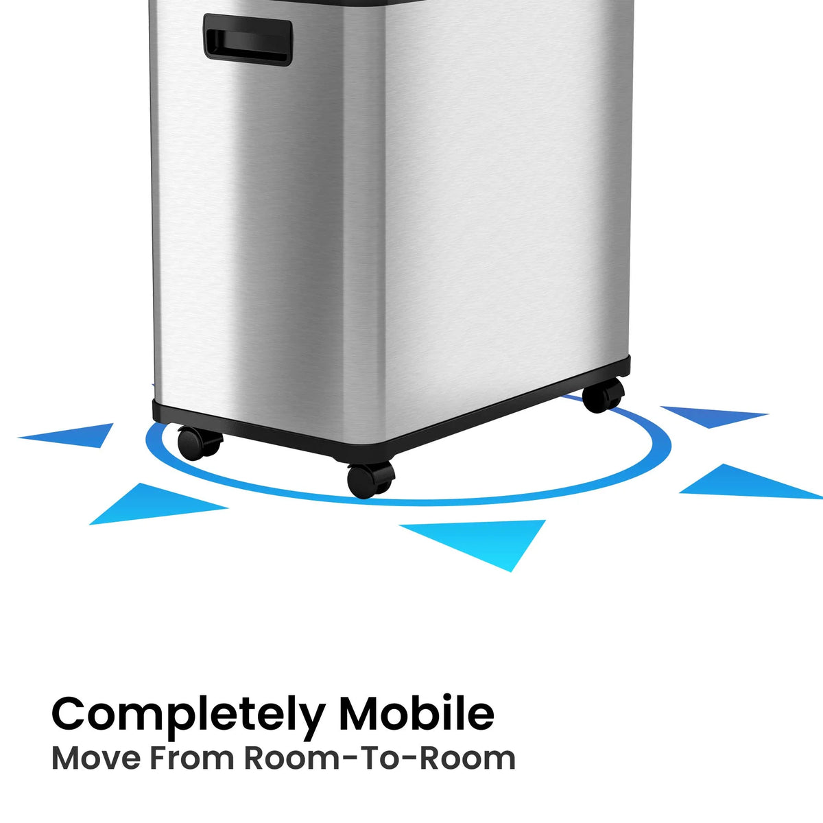 16 Gallon Stainless Steel Dual-Compartment Trash Can and Recycle Bin X936617