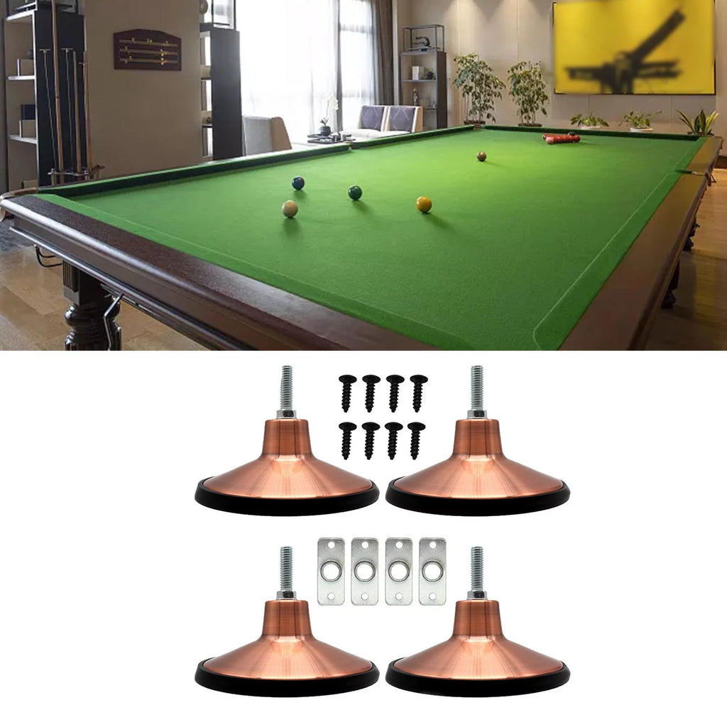 4 Pcs 6 inch Adjustable Heavy Duty Metal Pool Table Leg Levelers K2200