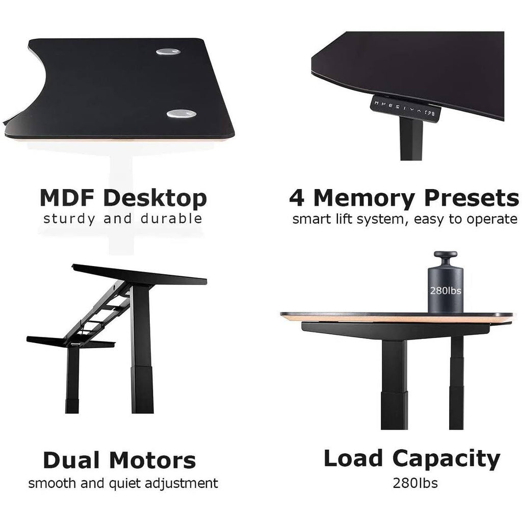 Black Electric Dual Motor Standing Desk M44367