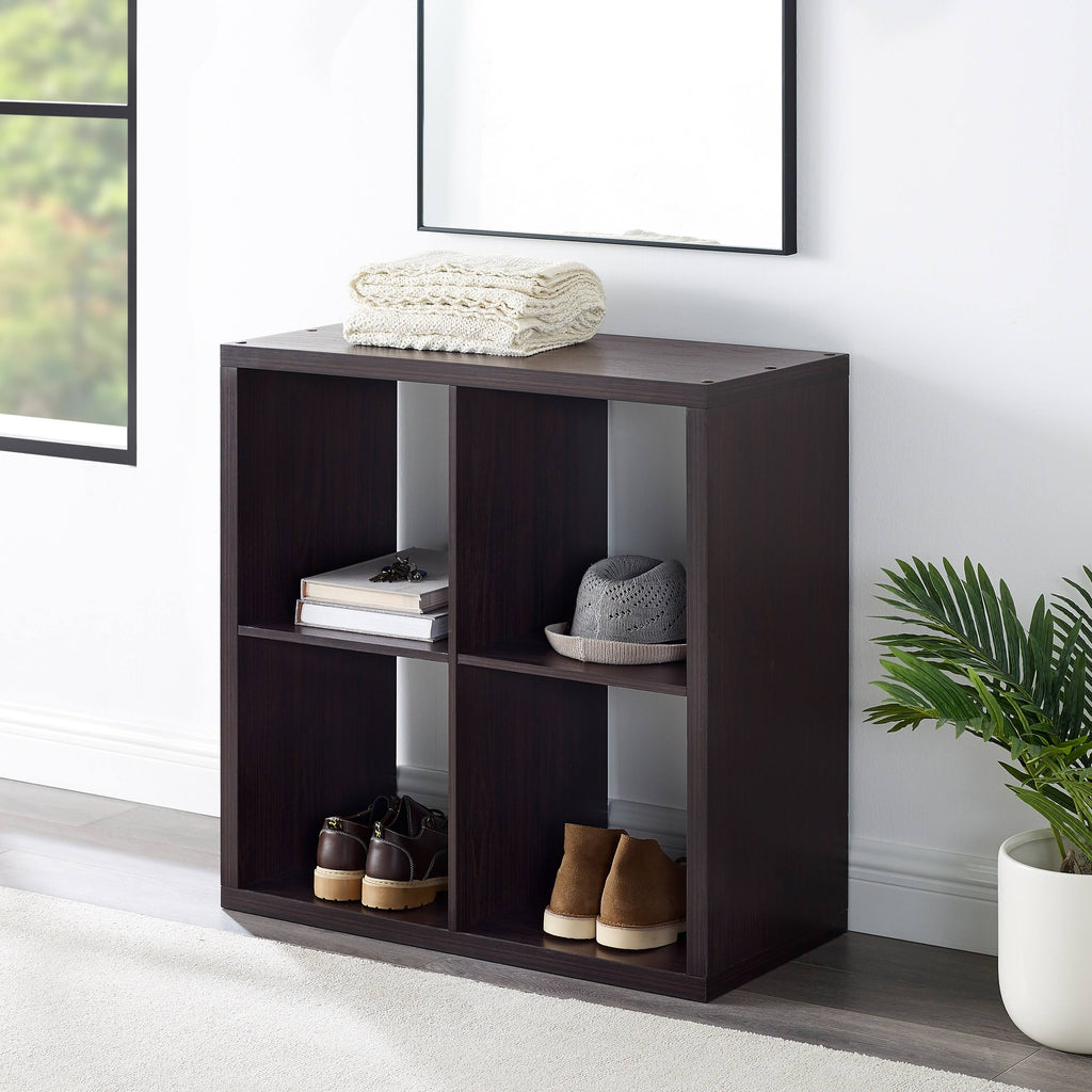 White Four Cube Storage Cabinet J65327