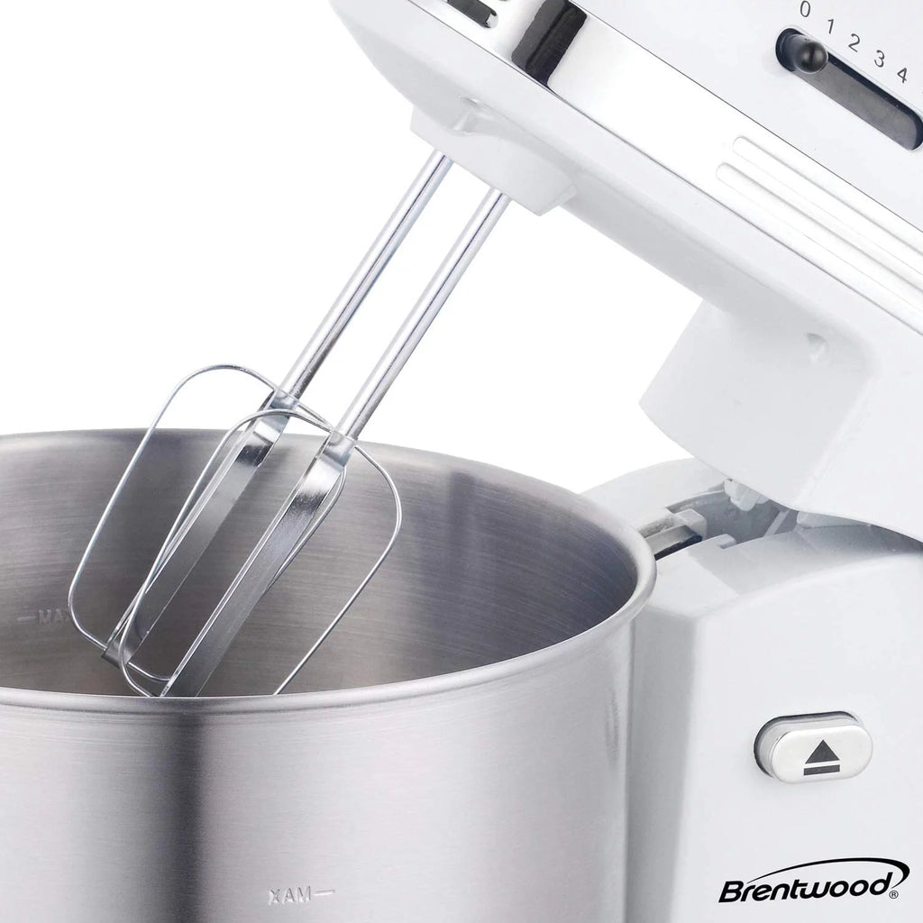 5-Speed Stand Mixer with 3.5 Qt Stainless Steel Bowl, White H62665